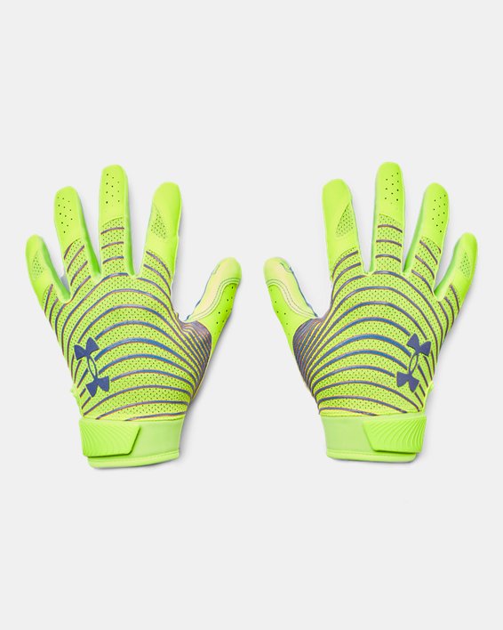 Men's UA Blur LE Football Gloves, Yellow, pdpMainDesktop image number 0